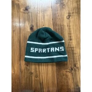 Spartans‎ Beanie Hat Green White Knit Winter Warm College Sports Fan Gear